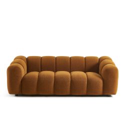 Canapé SUNNY 3 places tissu tweed bronze