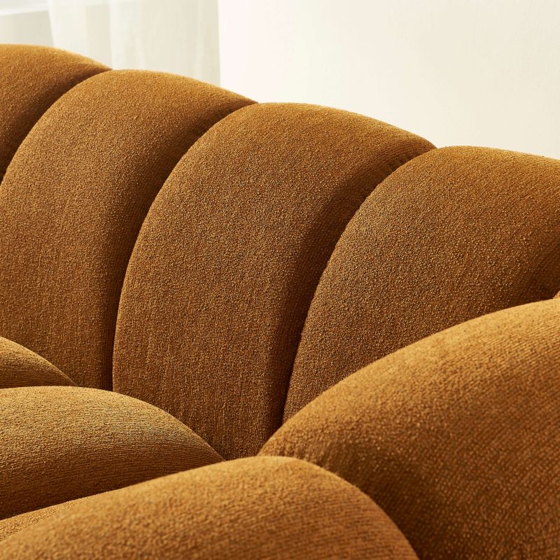 Canapé SUNNY 3 places tissu tweed bronze