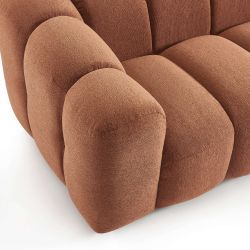 Canapé SUNNY 2 places tissu tweed terracotta