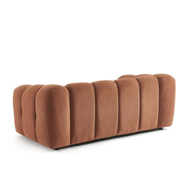 Canapé SUNNY 2 places tissu tweed terracotta