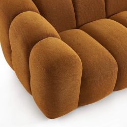 Canapé SUNNY 2 places tissu tweed bronze