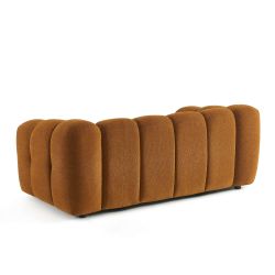 Canapé SUNNY 2 places tissu tweed bronze