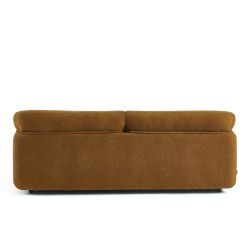 Canapé KURLY 3 places tissu chenille tramé ocre
