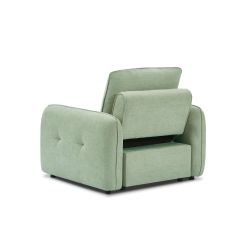 Fauteuil convertible IMPA 1 place tissu chenille vert