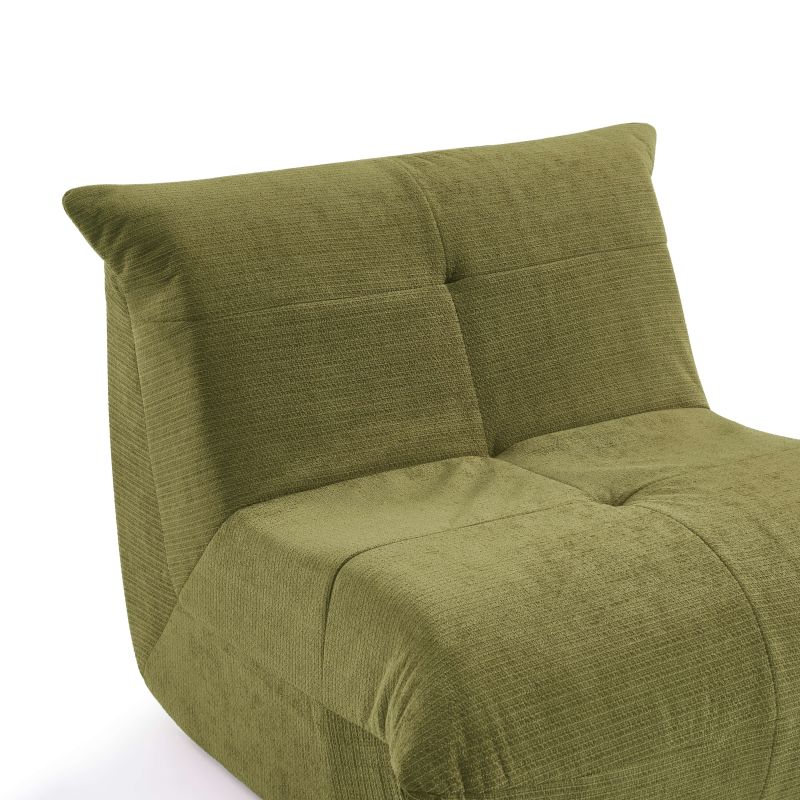 Fauteuil compressé KAIDO tissu vert 1 place