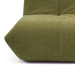Fauteuil compressé KAIDO tissu vert 1 place