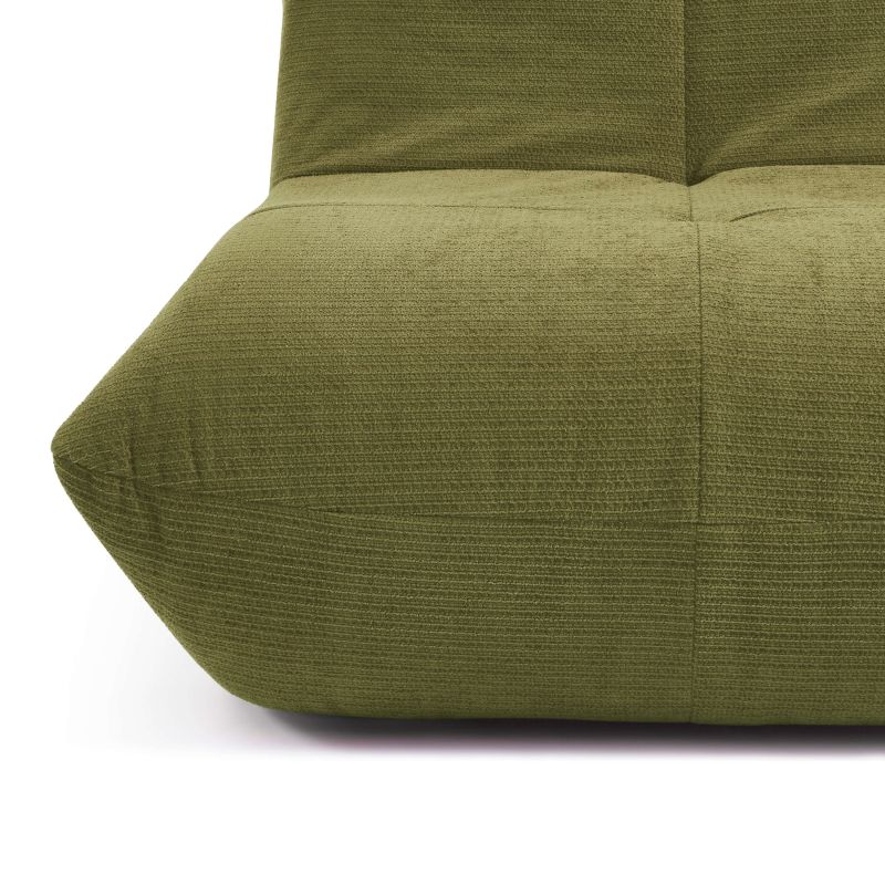 Fauteuil compressé KAIDO tissu vert 1 place