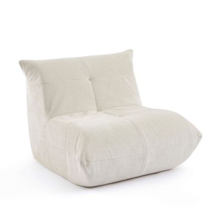 Fauteuil compressé KAIDO tissu beige 1 place