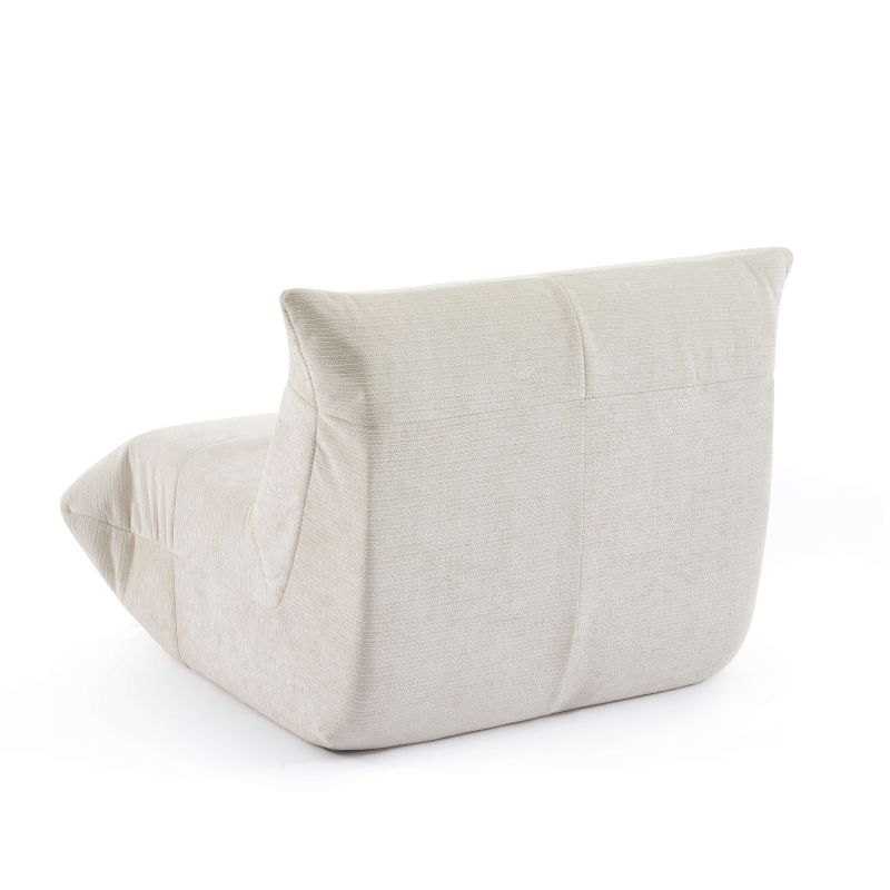 Fauteuil compressé KAIDO tissu beige 1 place