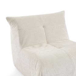 Fauteuil compressé KAIDO tissu beige 1 place