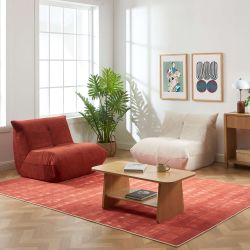 Fauteuil compressé KAIDO tissu beige 1 place