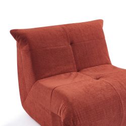 Fauteuil compressé KAIDO tissu terracotta 1 place