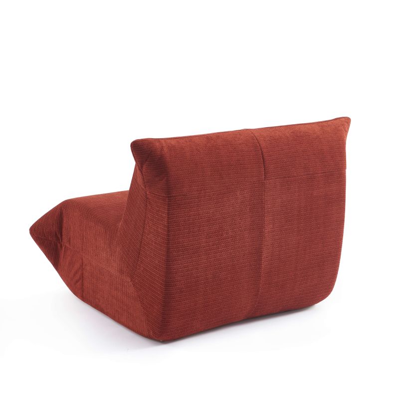 Fauteuil compressé KAIDO tissu terracotta 1 place