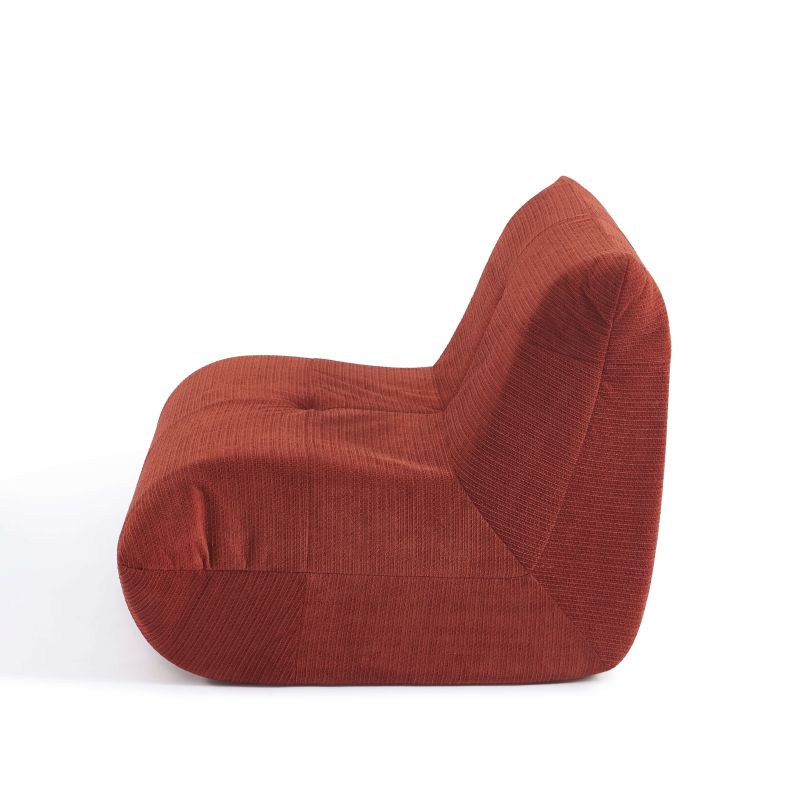 Fauteuil compressé KAIDO tissu terracotta 1 place