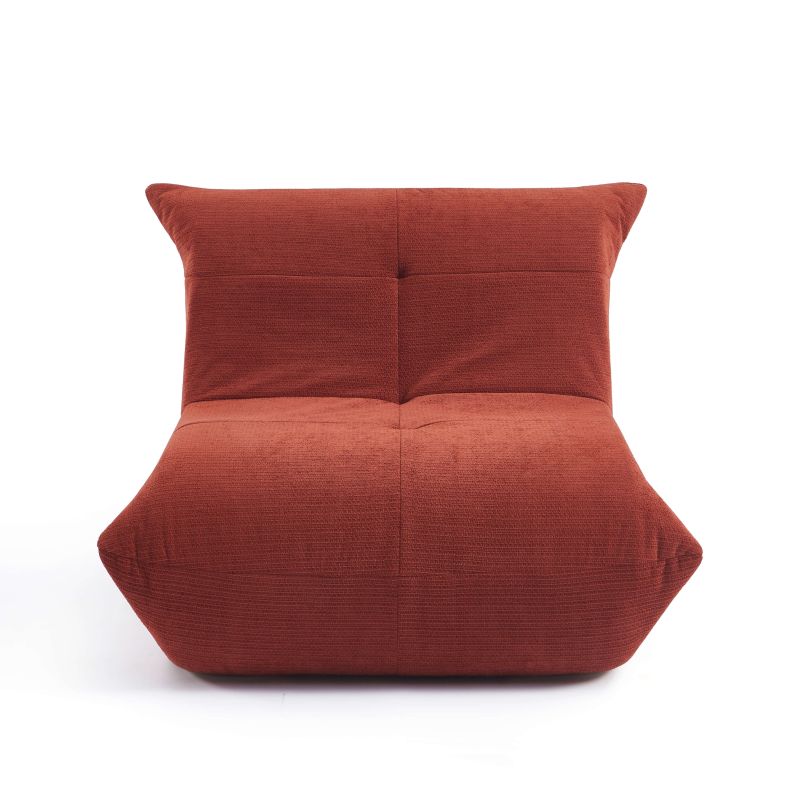 Fauteuil compressé KAIDO tissu terracotta 1 place