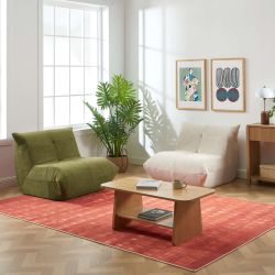 Fauteuil compressé KAIDO tissu vert 1 place