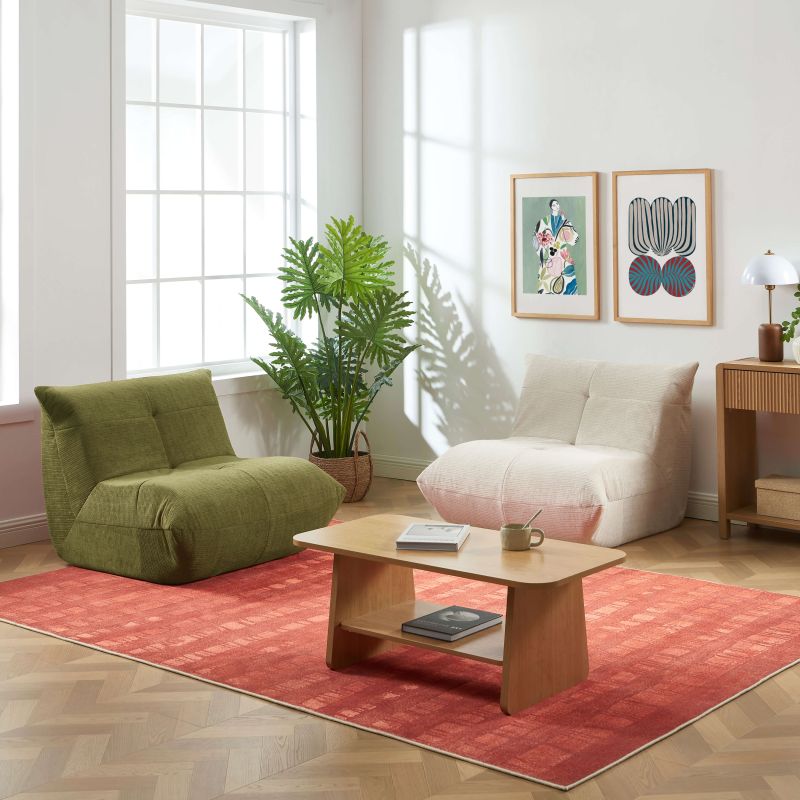 Fauteuil compressé KAIDO tissu vert 1 place