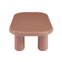 Table basse MOXY finition laquée brillante moka 120cm