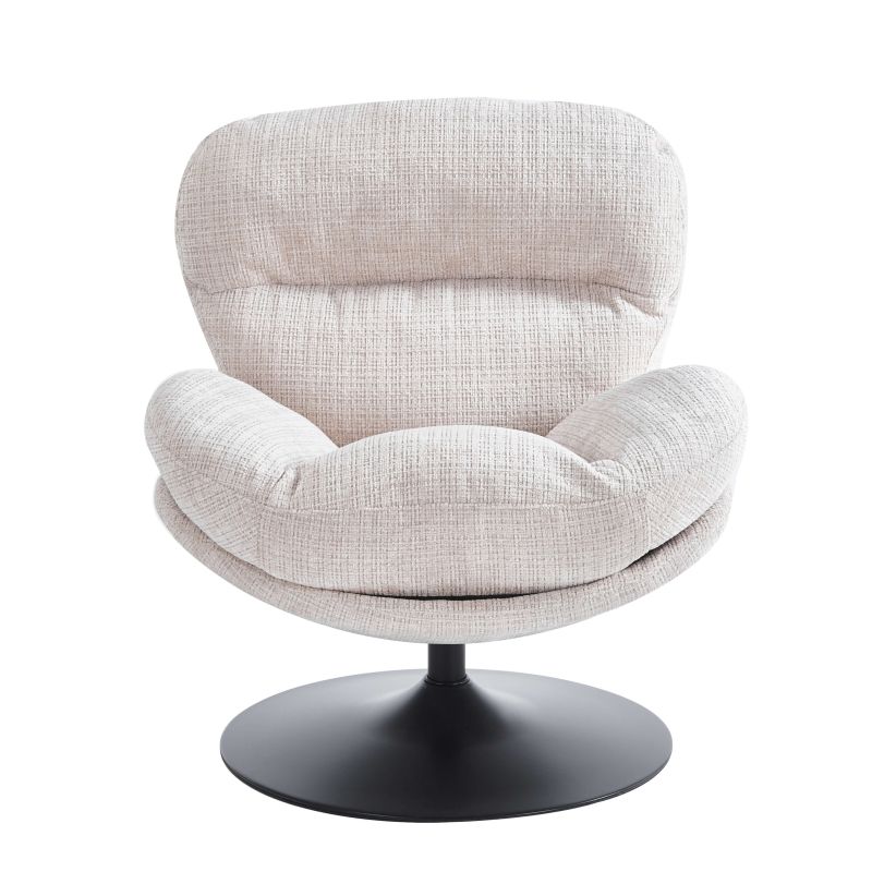 Fauteuil rotatif CERES 1 place tissu beige