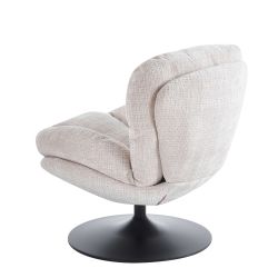 Fauteuil rotatif CERES 1 place tissu beige