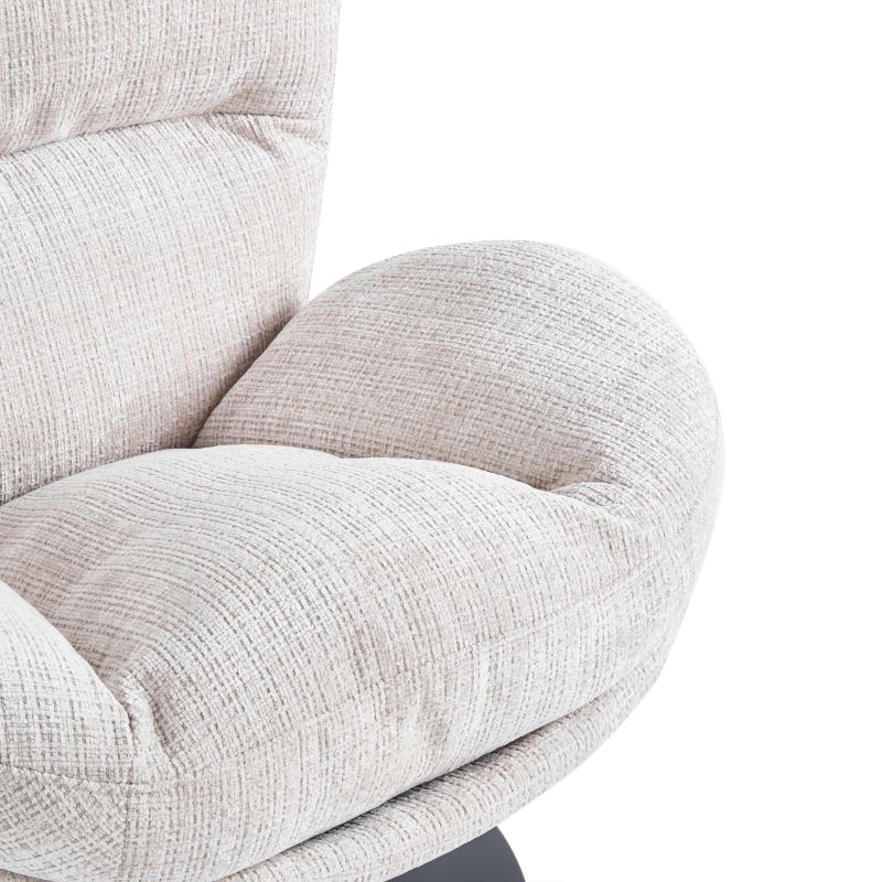 Fauteuil rotatif CERES 1 place tissu beige