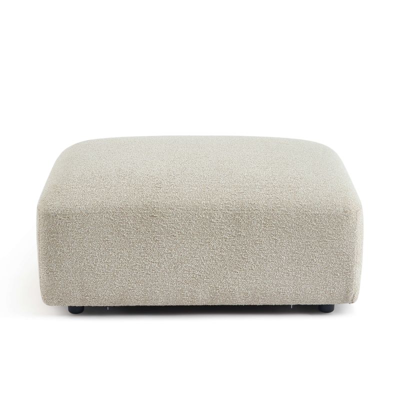Pouf CORELA tissu beige 1 place