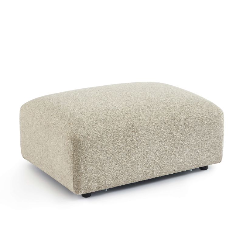 Pouf CORELA tissu beige 1 place