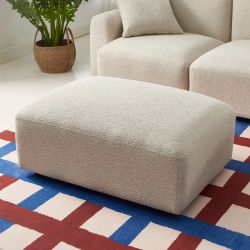 Pouf CORELA tissu beige 1 place