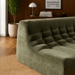 Banquette JANIS modulable 2 places velours vert