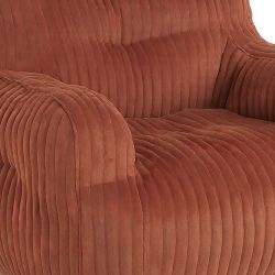 Pouf LUFFY velours côtelé terracotta