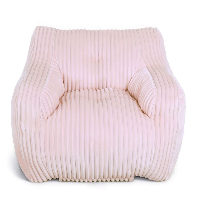 Pouf LUFFY velours côtelé rose