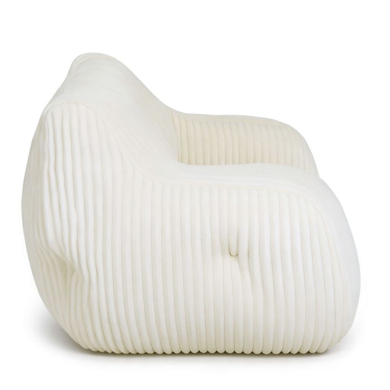 Pouf LUFFY velours côtelé beige