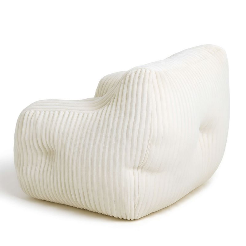 Pouf LUFFY velours côtelé beige