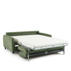 Canapé droit express ORNOA 3 places tissu vert