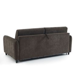 Canapé droit express ORNOA 3 places tissu anthracite