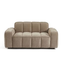 Canapé ALISTAIR 2 places tissu chenille beige