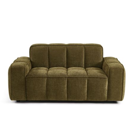 Canapé ALISTAIR 2 places tissu chenille vert
