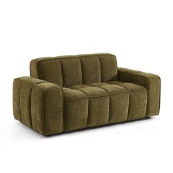 Canapé ALISTAIR 2 places tissu chenille vert