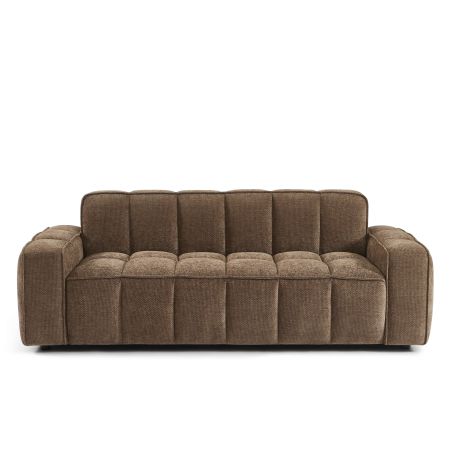 Canapé ALISTAIR 3 places tissu chenille marron