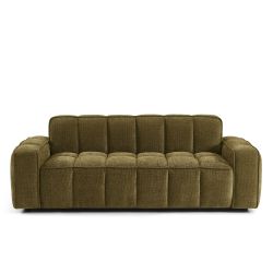 Canapé ALISTAIR 3 places tissu chenille vert