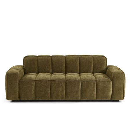 Canapé ALISTAIR 3 places tissu chenille vert