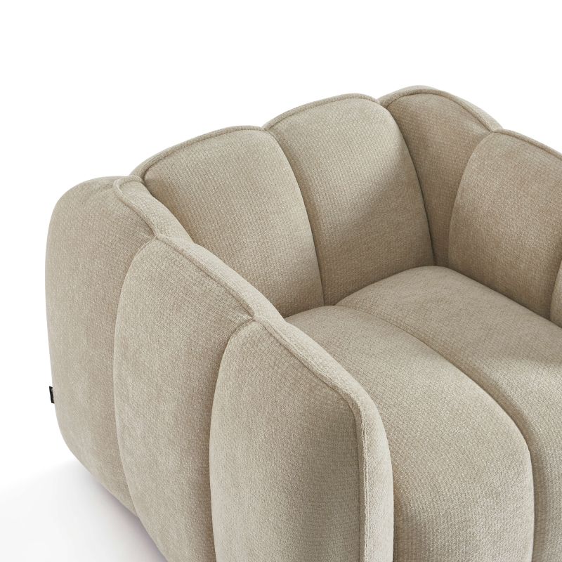 Fauteuil MATILDA 1 place tissu chenille beige