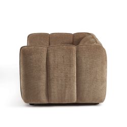 Fauteuil MATILDA 1 place tissu chenille marron