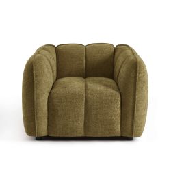 Fauteuil MATILDA 1 place tissu chenille vert