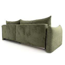 Canapé d'angle convertible et réversible GLORIA 4 places velours côtelé vert