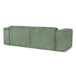 Canapé droit fixe NUNA 3 places tissu vert
