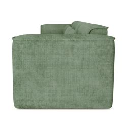 Canapé droit fixe NUNA 4/5 places tissu vert