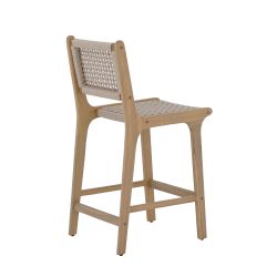 Lot de 2 tabourets de bar KUTA hauteur d'assise 66 cm en corde