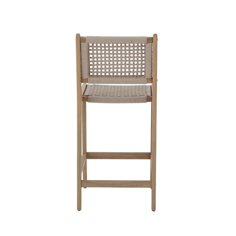 Lot de 2 tabourets de bar KUTA hauteur d'assise 66 cm en corde