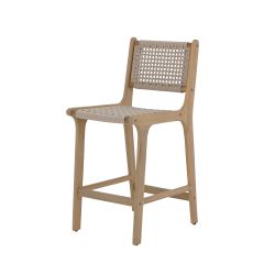 Lot de 2 tabourets de bar KUTA hauteur d'assise 66 cm en corde